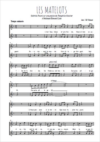 Gabriel Fauré - Les matelots
